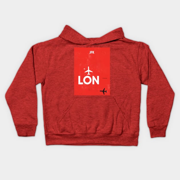 LON London RED Kids Hoodie by Woohoo